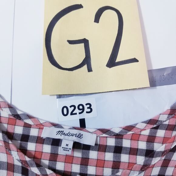 Madewell Plaid Long Sleeves Blouse Button Front - Picture 8 of 8